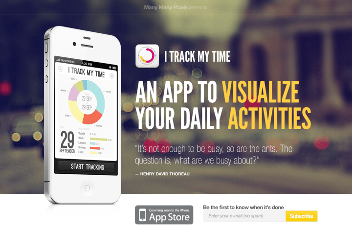 iTrackMyTime APP website preview